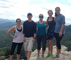 Masters Students of Nutrition on Mountain Top